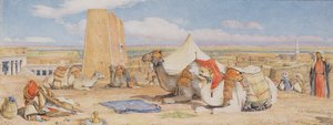 La caravane - Un campement arabe à Edfou, vers 1861